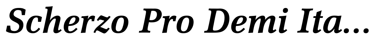 Scherzo Pro Demi Italic